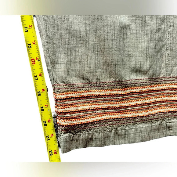 Woolrich Women's Capri Cropped Pants 100% Cotton Drawstring Embroidered, Size 12 - Picture 7 of 7